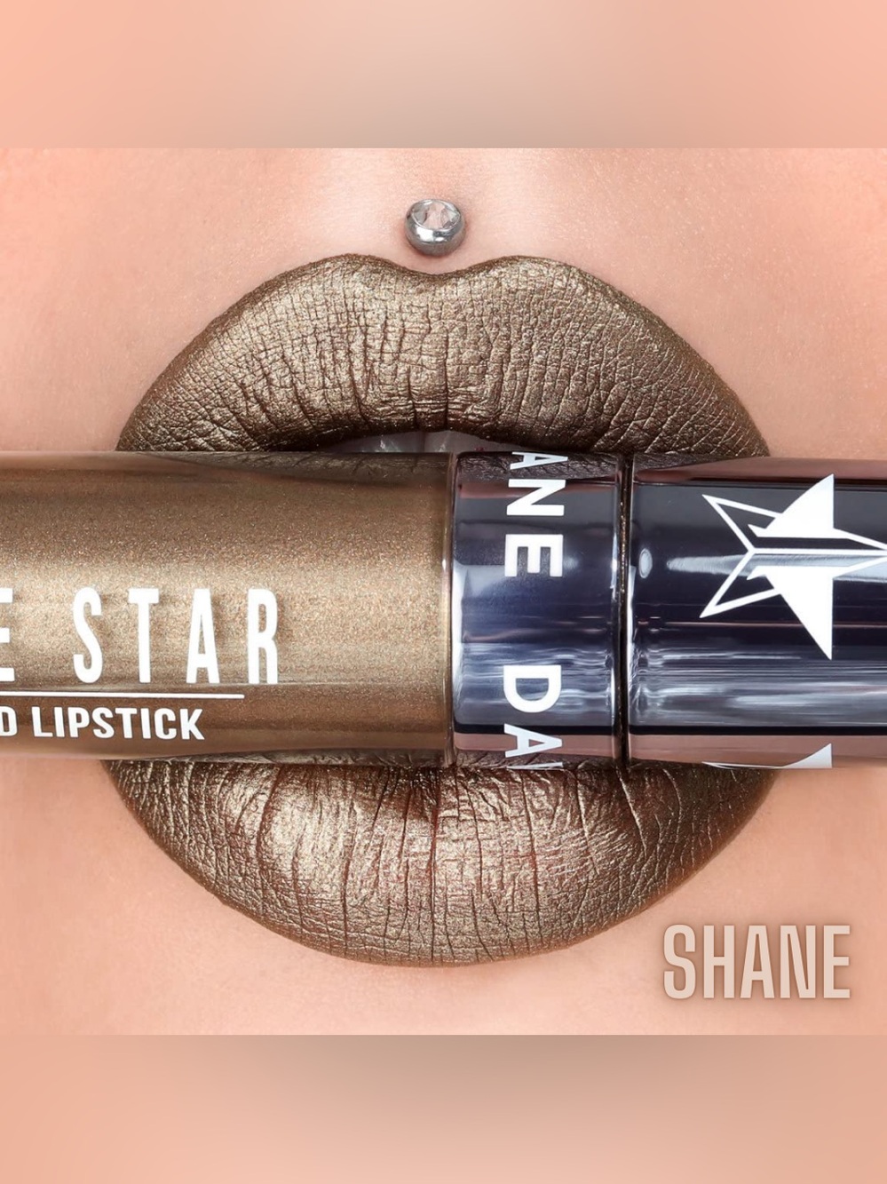 Jeffree Star Shane Metallic Bronze Velour Liquid Lipstick Futuristic Shimmery